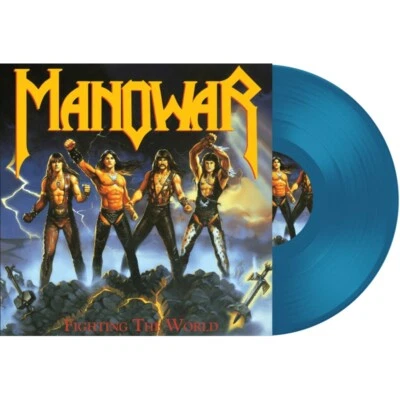 Manowar Fighting the World LP Judas Priest Accept saxon omen Helloween METAL - Image 1 of 2