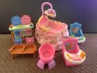 Fisher Price LOVING FAMILY Dollhouse BABY Furniture Lot CRIB Booster Seat POTTY 