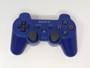 Sony PlayStation 3 PS3 Dualshock Sixaxis Wireless Blue OEM Controller Works - Picture 1 of 1