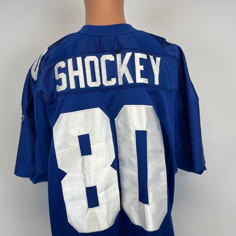 Reebok Authentic Jeremy Shockey New York Giants Home Jersey NFL Football Sewn 54 Cover