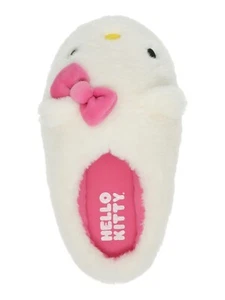 NEW SANRIO HELLO KITTY Women's Slippers WHITE Fuzzy Size 11-12 Brand New IN BOX - Picture 1 of 8