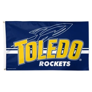 TOLEDO ROCKETS 3'X5' DELUXE FLAG NEW WINCRAFT 👀 - Picture 1 of 1