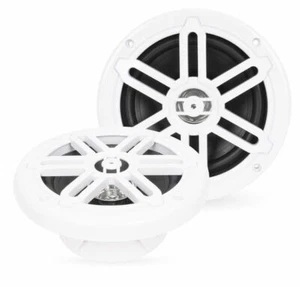 NEW! Belva BMS65WH 500W White 6.5-inch 2-Way Marine UTV/ATV Motorcycle Speakers - Picture 1 of 9