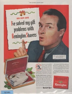 SJ091 Zeitschriftenanzeige für Remington Rasierer - Bob Hope (1948) Samstagabend Post - Bild 1 von 1