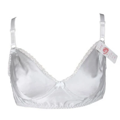 Sujetador fino sin aros 100 % seda para mujer Bralette para dormir 34C 36C 38C 40C 44C 42C 2 piezas Foto 1 de 4