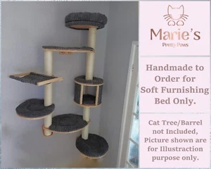 GRAU JUMBO CORD Haustier Katzenbaum Bett Ersatz Set für Kerbl Dolomit Tofana XL - Bild 1 von 16