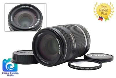 [ Top MINT /Caps ] Canon EF-S 55-250mm f4-5.6 IS Telephoto Lens from JAPAN  #530 - Image 1 of 4