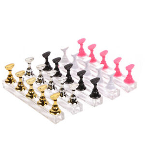 Nail Art Display Stand Holder Practice Training Magnetic Tool Flase Tip Manicure