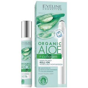 EVELINE Organic Aloe + Collagen Moisturising Eye Contour Modeling Roll-On 15ml