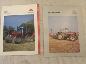 LOT OF 2 VINTAGE  MASSEY FERGUSON FARM EQUIPMENT SALES BROCHURES MF 300, 3670 - Picture 1 of 4