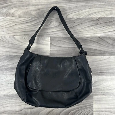 Bolso de Hombro Liz Claiborne para Mujer Negro Imitación Cuero Forrado Bolsillo Exterior Todos los Días Foto 1 de 4