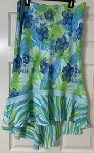 Vintage Versailles Spring Floral Tropical Layered Skirt Size Large - Picture 1 of 6