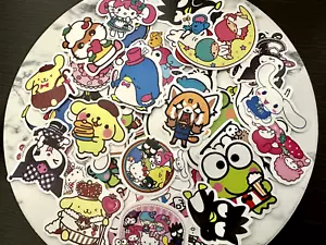Assorted Sanrio Stickers 10pcs (Keroppi, Pompompurin, My Melody, Kuromi etc.) - Picture 1 of 3