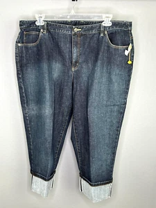Talbots Classic Fit Straight Leg Ankle Length Mid Rise Jeans Size 20W 42X23 - Picture 1 of 4