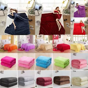 Warm Super Soft Bed Cozy Fleece Velvet Plush Throw Blanket Twin Full Queen King - Picture 1 of 35