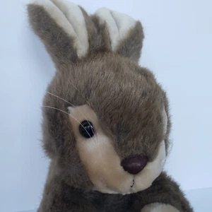 Vintage 1982 America Wego Plüsch hellbraun weiß Hase Kaninchen Stofftier 12 Zoll - Bild 1 von 8