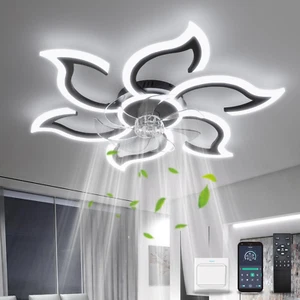 Lampada Ventilatore Da Soffitto, Intelligente Pale Da Soffitto Con Luce E Teleco - Foto 1 di 11