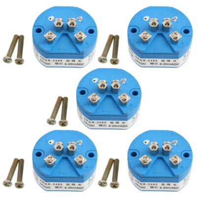 5PCS DC 24V 0-1000℃ K Type Temperature Sensor Transmitter Output 4 -20mA - Image 1 of 4