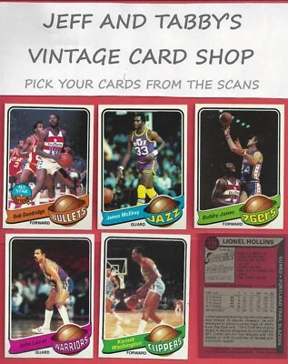 1979-80 TOPPS BASKETBALL / SEE DROP DOWN MENU FOR CARD YOU WILL RECEIVE. - Image 1 of 4