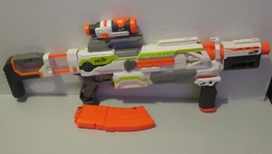 Nerf Modulus ECS-10 Blaster - Tested & Working! + All Attachments & Clip! - Picture 1 of 2