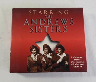 Juego de 2 discos Starring The Andrews Sisters 40 pistas clásicas Pagna Love Song 1998 Foto 1 de 4