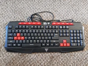 Parts only GAMDIAS Ares Essential Gaming Keyboard gkc100 red black - Picture 1 of 12