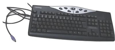 Compaq Sk 2850c Vintage Keyboard Film Prop PS/2 Silver & Black Same Day Post - Image 1 of 4
