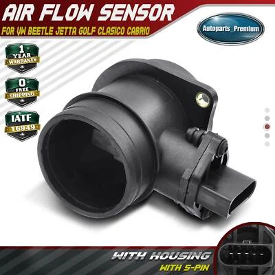 Mass Air Flow Sensor for Volkswagen Beetle 1998-2000 Golf 1999-2002 Jetta Cabrio - Image 1 of 4