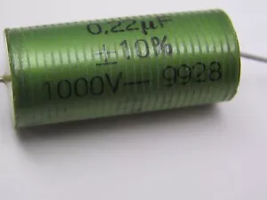 ERO / VISHAY 0.22 uf 1000 VDC Pair Low ESR NOS CAPACITOR FOR 211 845 300B - Picture 1 of 4