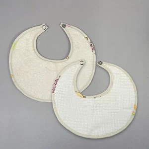Bavoir pour bébé nid d'abeille et bambou tissu oeko-tex idée cadeau naissance - Picture 1 of 5