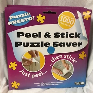 Puzzle Presto! Peel & Stick Puzzle Saver 6 Adhesive Sheets & 2 Adhesive Hangers - Picture 1 of 9