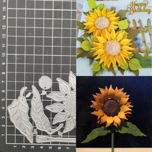 Metal Cutting Dies Sunflower Flowers Scrapbooking Embossing Paper Card Stencils
