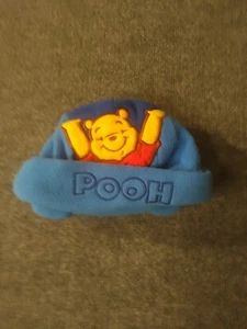 Disney Winnie The Pooh Baby Beanie Winter Hat Chin Strap - Picture 1 of 5