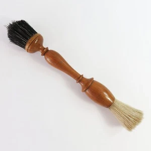 Antique Victorian Wooden Treen Hat Bonnet Clothes Double Sided Duster Brush - Foto 1 di 4