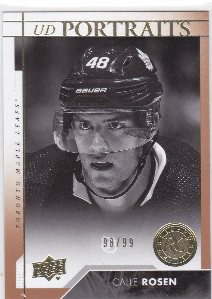 17/18 UD..CALLE ROSEN..ROOKIE PORTRAITS GOLD../99..CARD # P-102..MAPLE LEAFS - Image 1 of 1