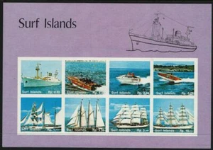 SURF ISLANDS - 'SHIPS & BOATS' Imperf Miniature Sheet MNH [F1493] - Imagen 1 de 1