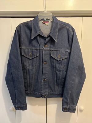 Chaqueta de Camionero Denim Big Mac De Colección Años 80 JCPenney Talla 44 R Grande, Abotonada, Bolsillos! Foto 1 de 4