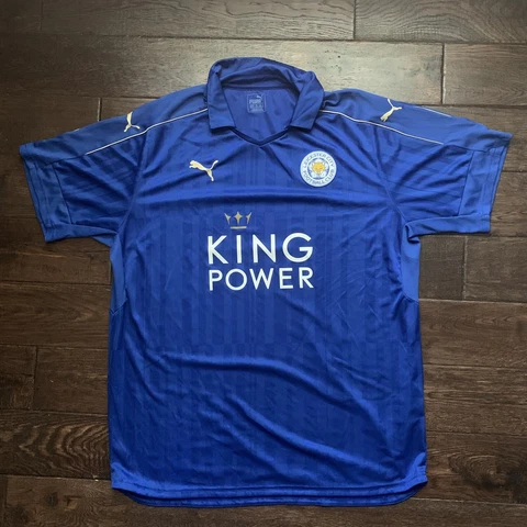 LEICESTER CITY HOME FOOTBALL SHIRT 2016/2017 SOCCER JERSEY TRIKOT MENS XXL Cover