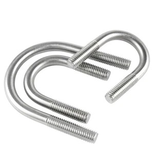 M6 U Bolts For Standard Pipe A4 Stainless Steel 316 Clamp Round Marine Grade - Picture 1 of 11