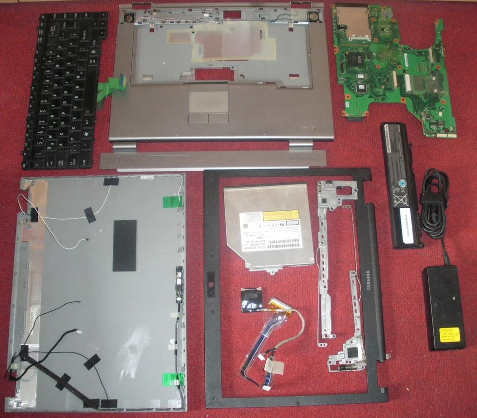 Toshiba S300L Netzteil Tastatur Akku Gehäuse Scharnier Displaykabel Touchpad MB - Bild 1 von 1