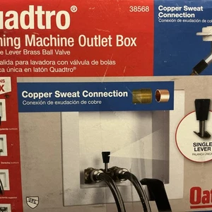 Oatey 38568 Quadtro 2 Zoll Waschmaschine Auslaufkasten Einhebel Messing Ventil - Bild 1 von 3