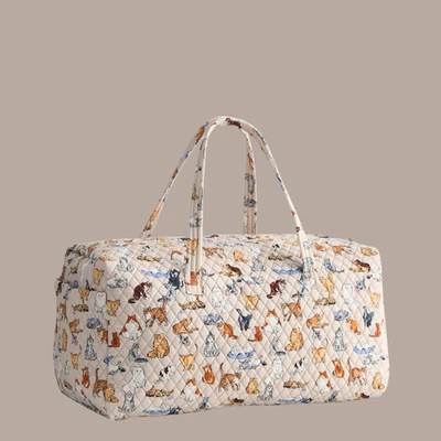 Nuevo BOLSO DE LONA DE VIAJE VERA BRADLEY XL ~A Cats Life~ Beige con gatos multicolores Foto 1 de 4