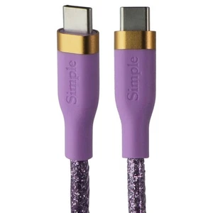 S.Simple Mode Séries 6FT Usb-C To Usb-C Câble - Violet Paillette - Photo 1 sur 5