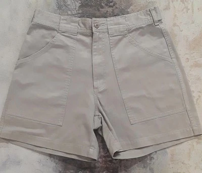 Shorts casuais femininos Cabelas tamanho 32 bege cáqui cintura alta caminhada acampamento caminhada  - Imagem 1 de 4