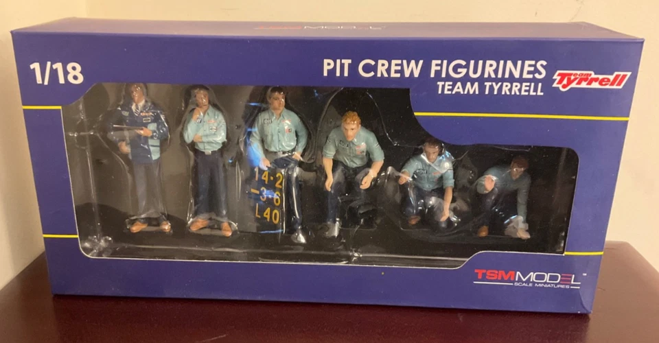Truescale TSM12AC12 Tyrrell F1 Pit Crew 6 Figures 1976 1:18 NOS NRFB - Image 1 of 2