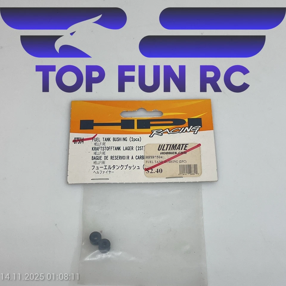 HPI 87504 FUEL TANK BUSHING (2PCS) FOR HELLFIRE FOR 1/8 SCALE MONSTER RC TRUCK - Image 1 of 1