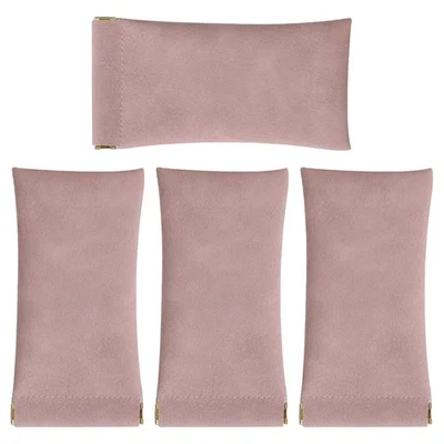 4Pcs Pink Leather Mouth Snapped Sunglasses Cases Soft Pouch Bag Pocket HOT - Image 1 of 4
