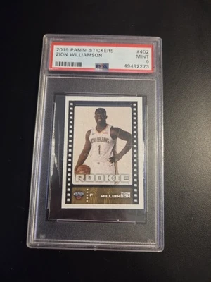 2019-20 Panini NBA Sticker and Card Collection Zion Williamson RC #402 PSA 9 - Image 1 of 2