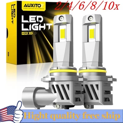 2/4X AUXITO 9005 HB3 LED Faro Bombilla Alto Bajo 6500K Blanco Sin Ventilador Brillante Foto 1 de 4
