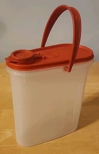Vintage Tupperware 2 Quart Flüssigkeits-/Lebensmittelbehälter rot 587 Deckel 588 Deckel 593 Griff - Bild 1 von 17